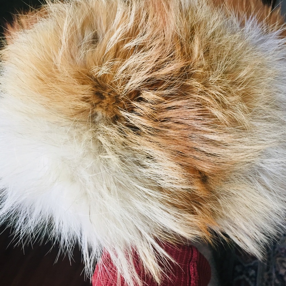 Fur and genuine leather winter hat